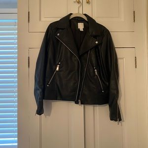 Black H&M Faux Leather Jacket